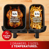 Tefal Dual Easy Fry, 2700 W - Black Basic | EY901N40